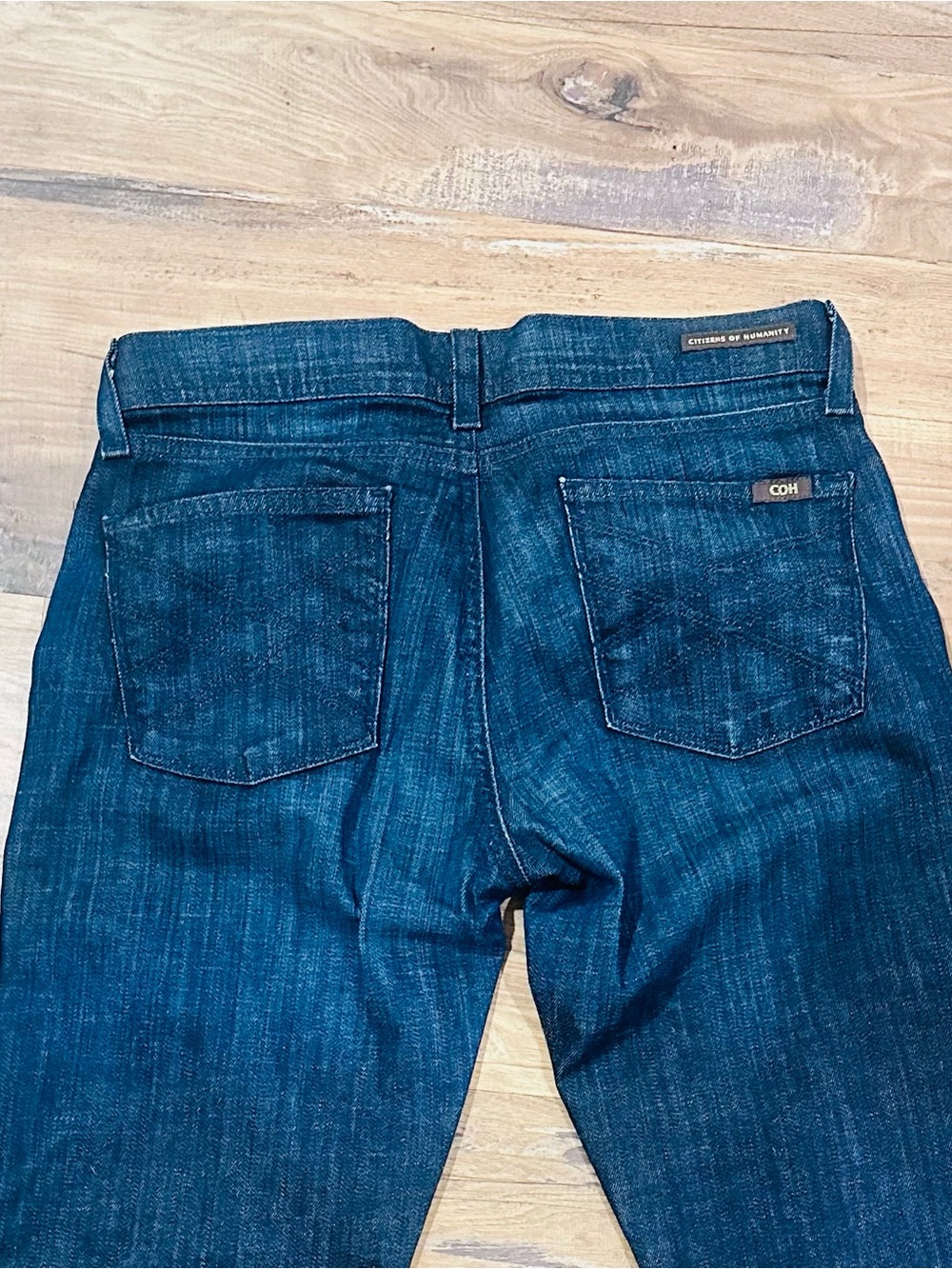 NWOT Citizens Of Humanity “Amber” Dark Blue Luxury Bootcut Jeans - Picture 10 of 12
